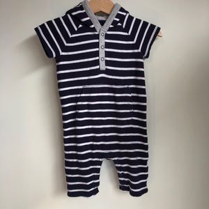 Nordstrom baby romper in navy/white size 3 months